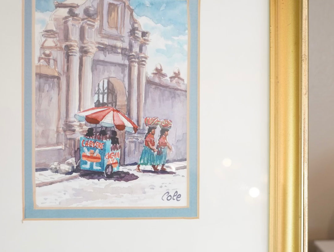 ORIGINAL WATERCOLOR FRAMED ART