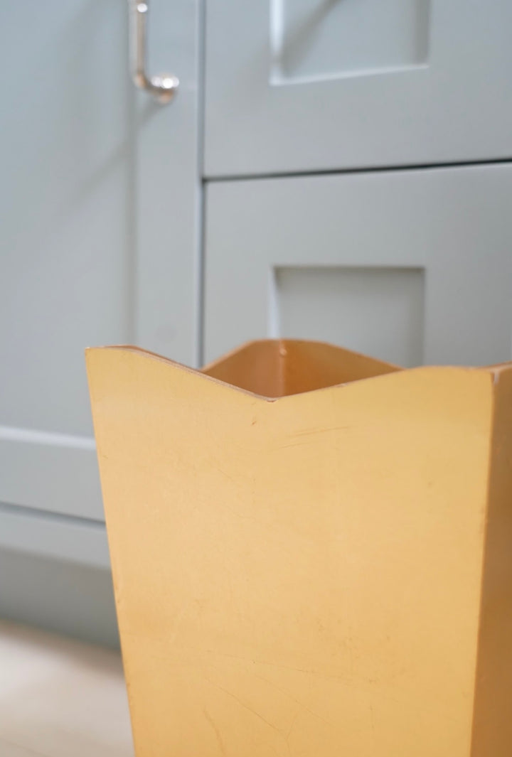 GOLD LEAF WASTEBASKET