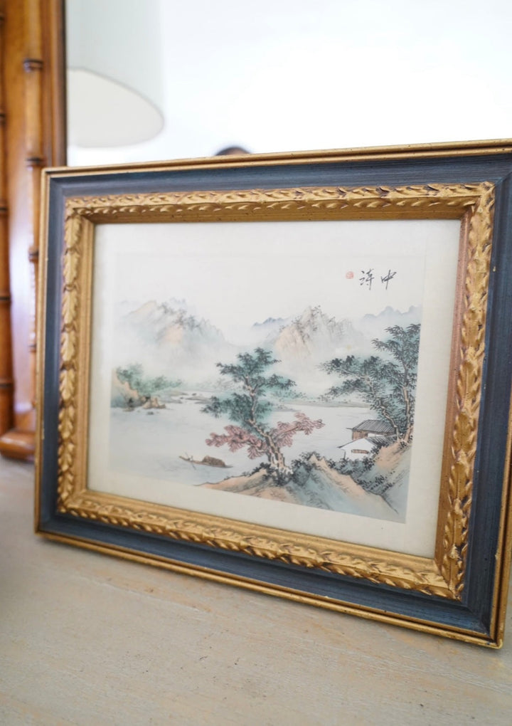 CHINESE WATERCOLOR PAINTING ON SILK