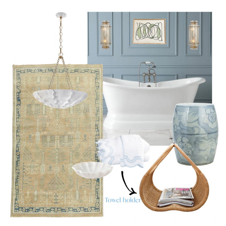 WOVEN RATTAN MAGAZINE HOLDER