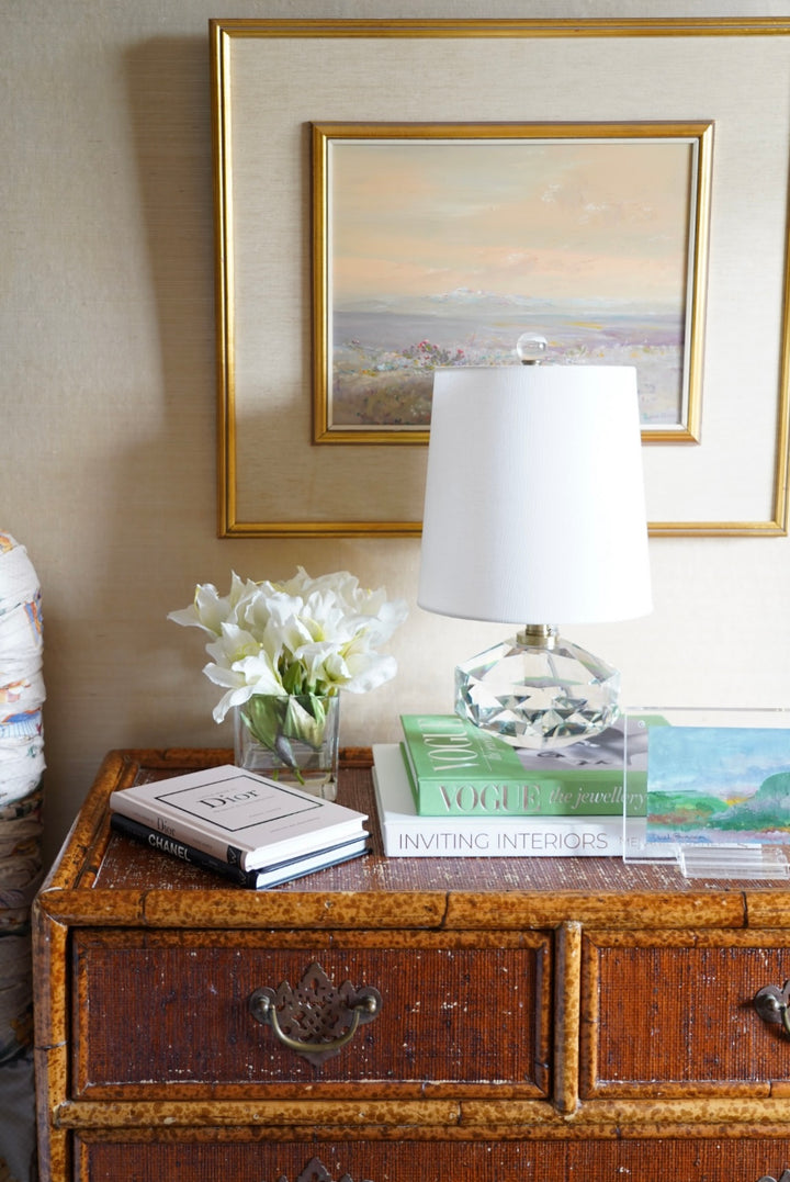 BRITISH COLONIAL FAUX BAMBOO & RATTAN CHEST OF DRAWERS