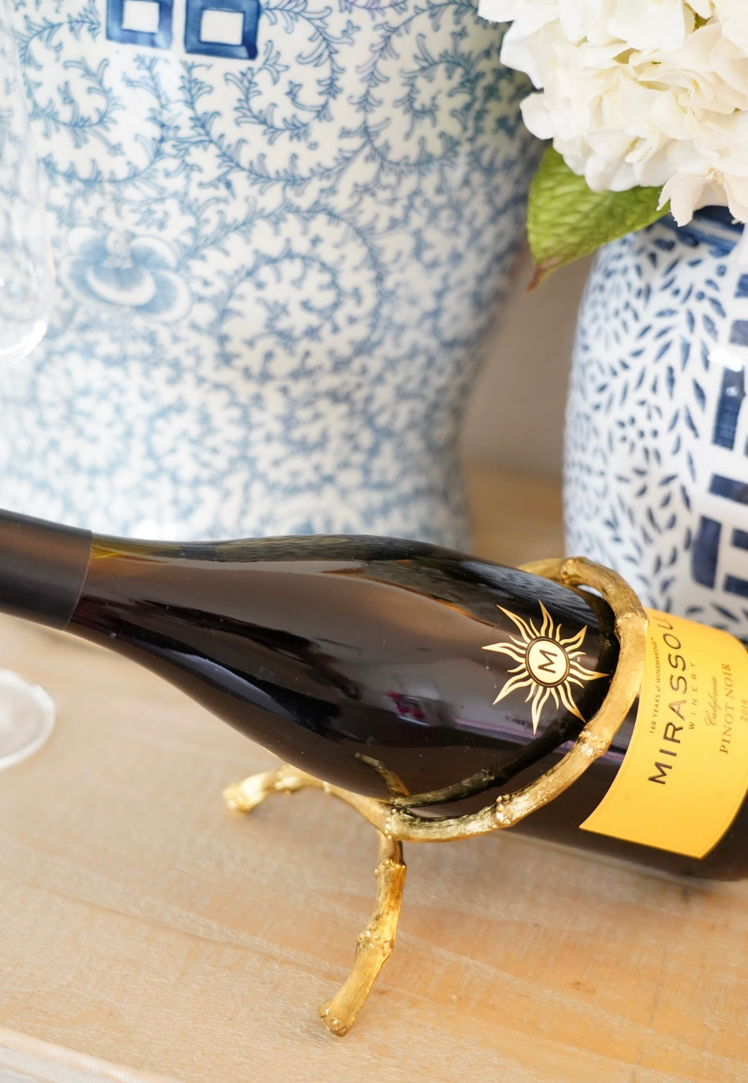 GOLD BAMBOO WINE HOLDER