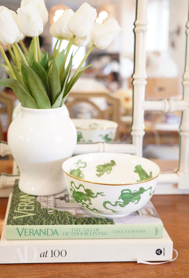 VINTAGE GREEN DRAGON BOWL