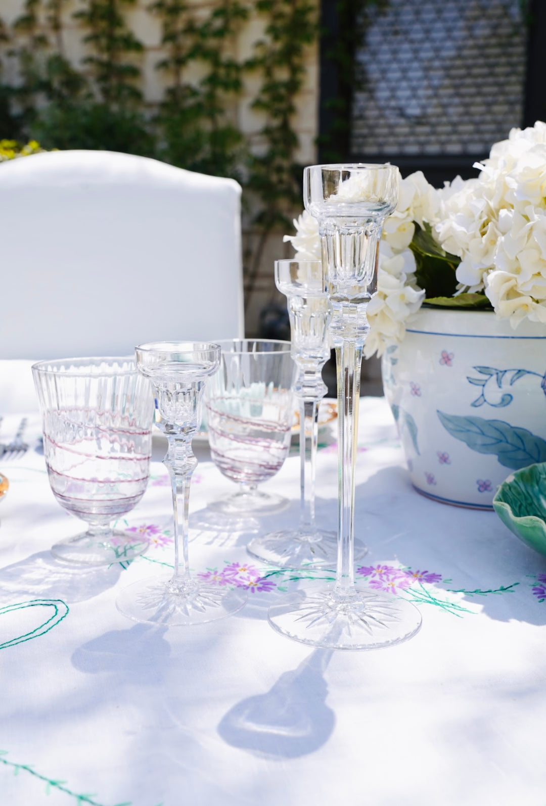 VINTAGE GLASS CANDLESTICKS