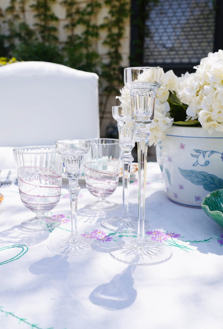 VINTAGE GLASS CANDLESTICKS