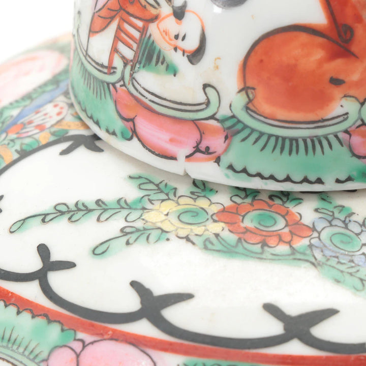 SMALL ROSE MEDALLION GINGER JAR