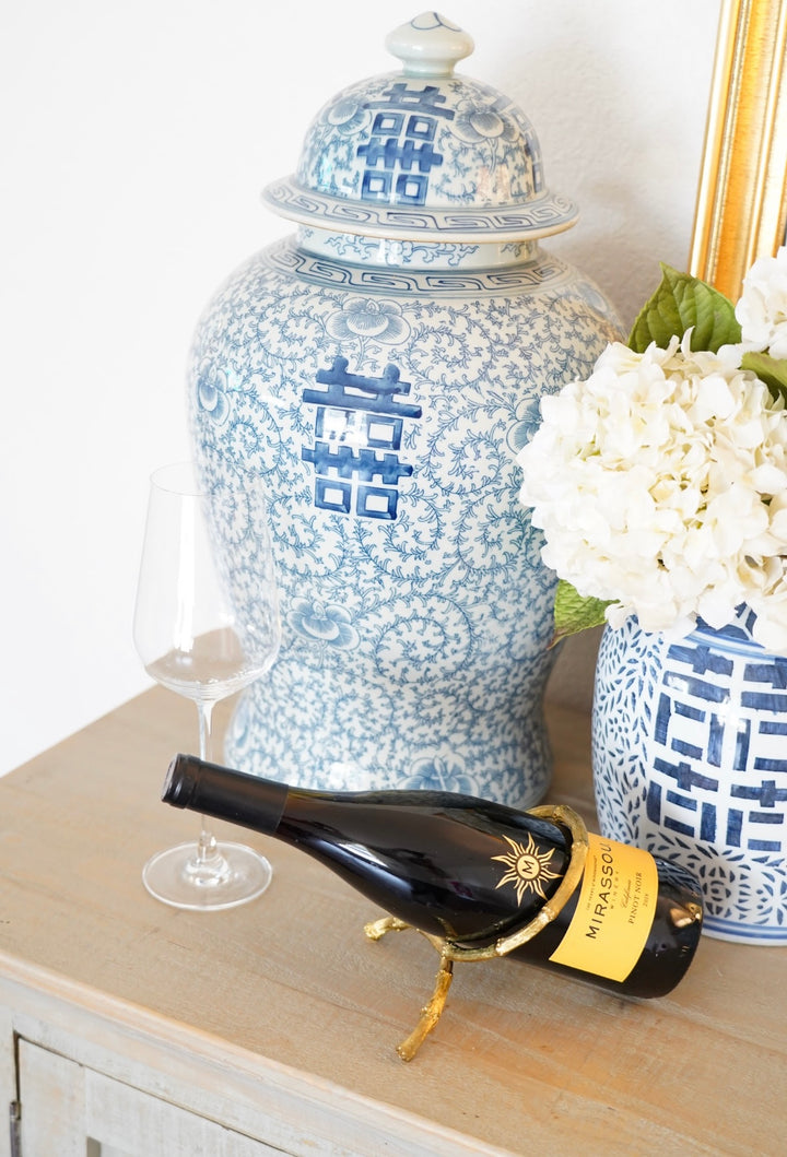 GOLD BAMBOO WINE HOLDER