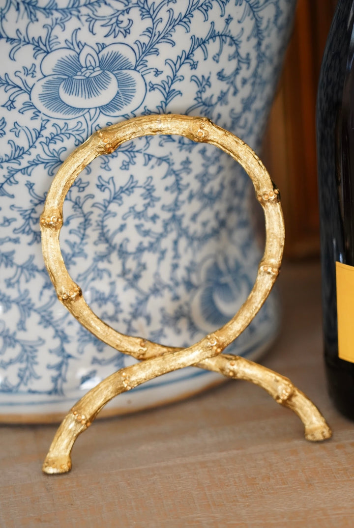 GOLD BAMBOO WINE HOLDER
