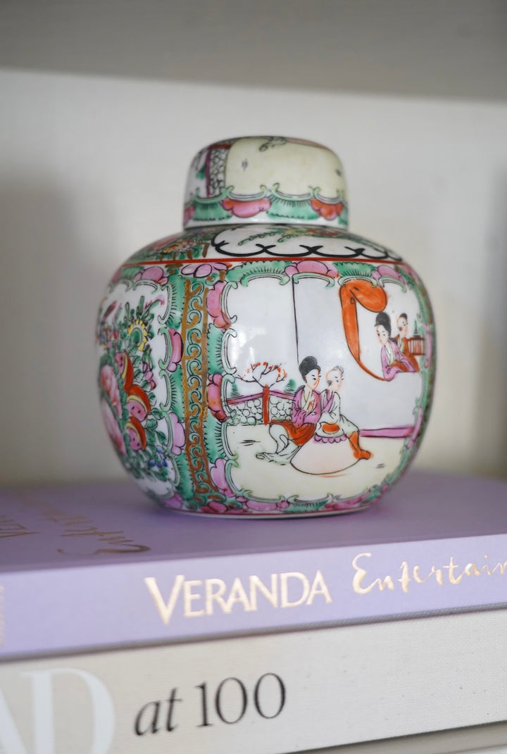 SMALL ROSE MEDALLION GINGER JAR