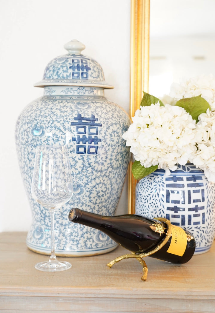 GOLD BAMBOO WINE HOLDER