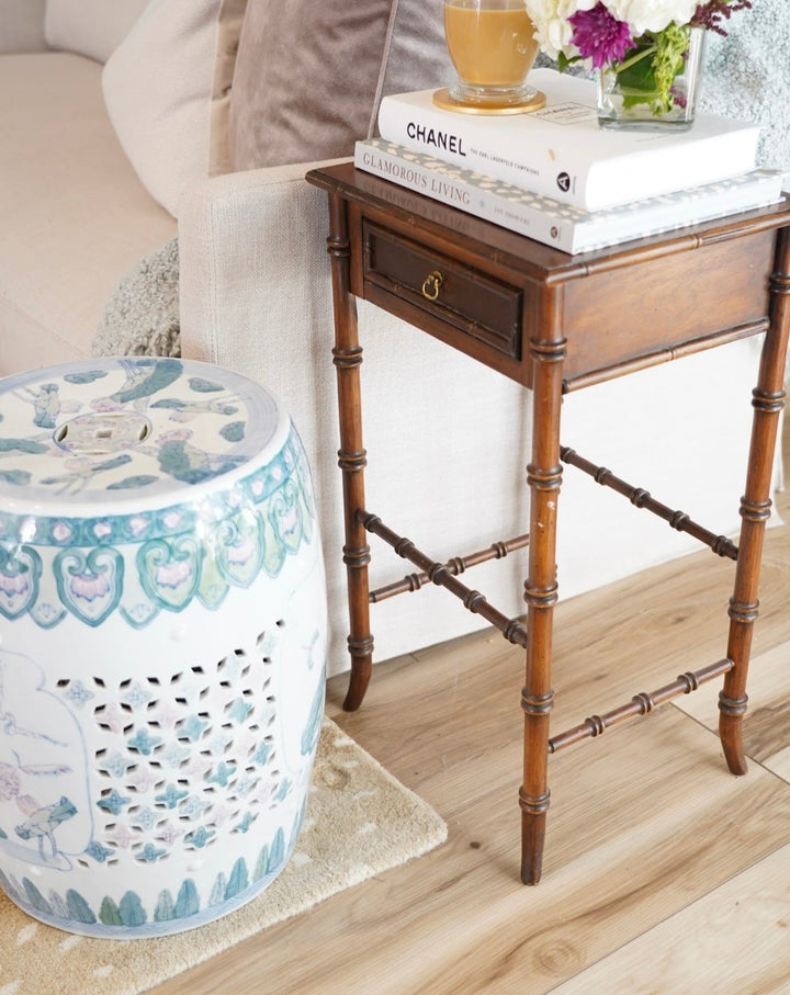 CHINOISERIE CERAMIC GARDEN STOOL
