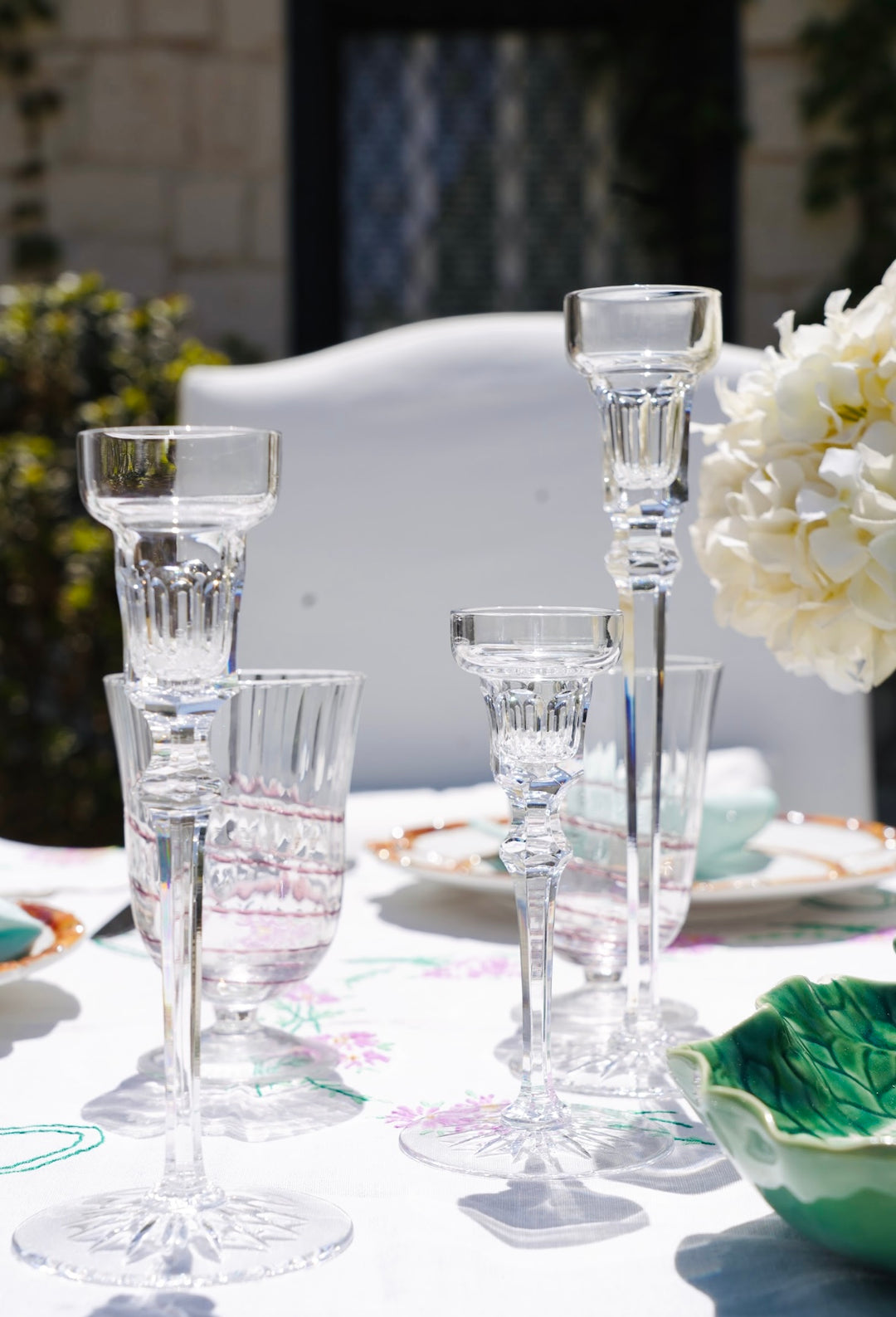 VINTAGE GLASS CANDLESTICKS