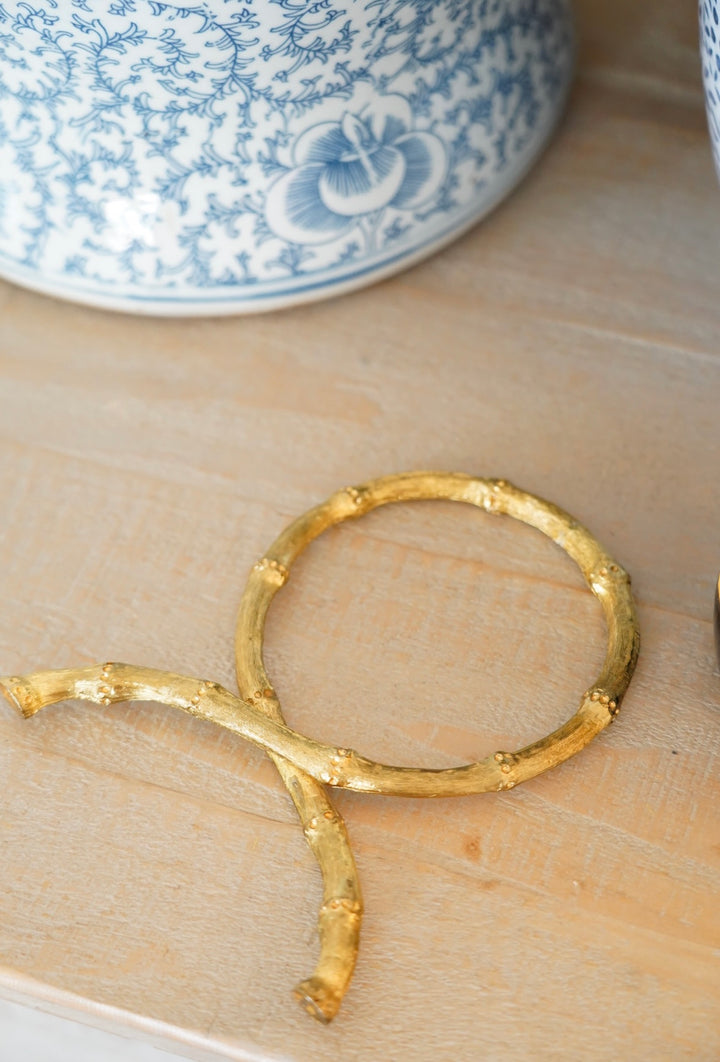 GOLD BAMBOO WINE HOLDER