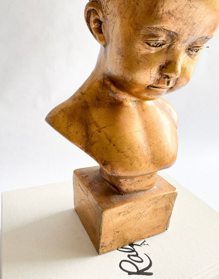 Vintage Gilded Child Bust