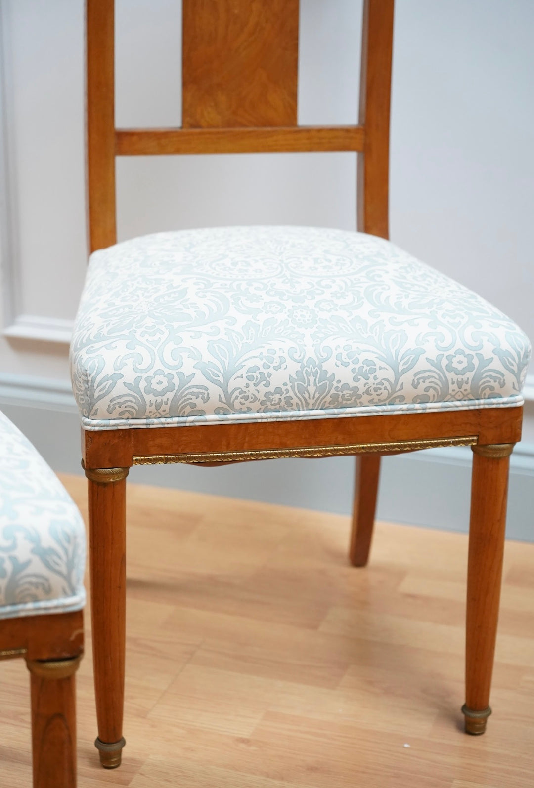FRENCH ELM EMPIRE STYLE DINING CHAIRS