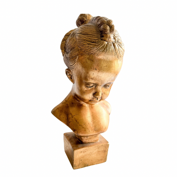 Vintage Gilded Child Bust
