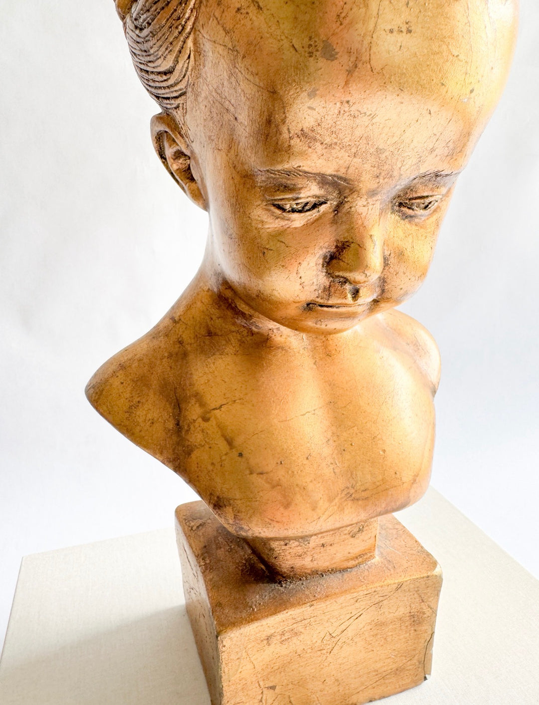 Vintage Gilded Child Bust