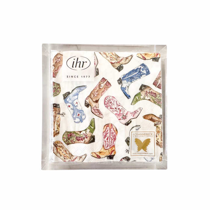 lucite napkin holder