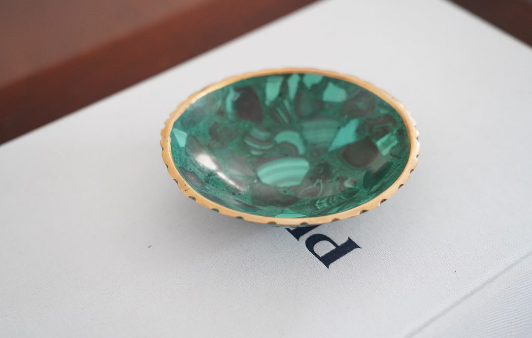 Small Malachite trinket dish