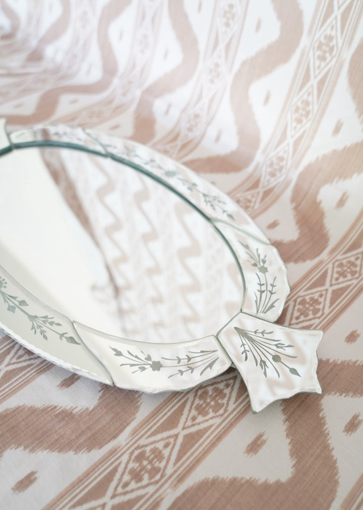 Vintage Venetian mirror glass tray