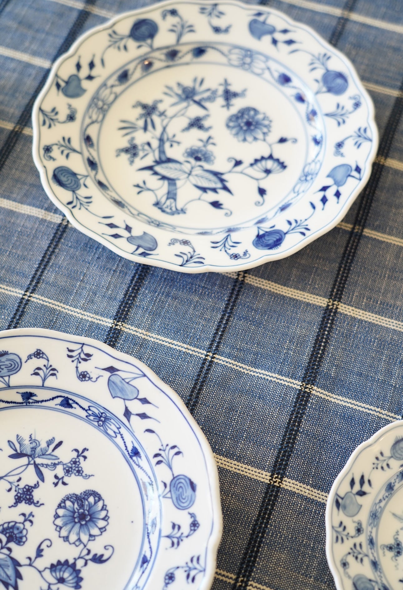 ERNST TEICHERT MEISSEN ARROW MARK BLUE ONION PLATE 9.5