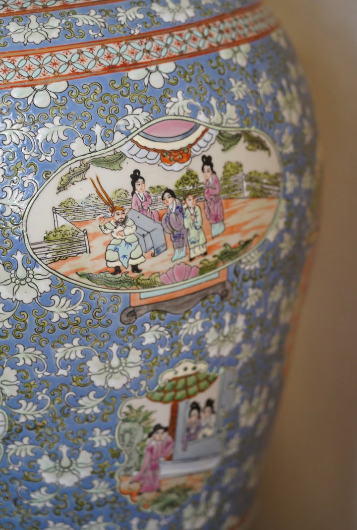LARGE FOO DOG TEMPLE JAR