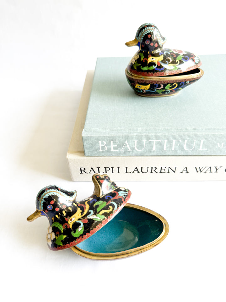 Cloisonné Duck Trinket Box