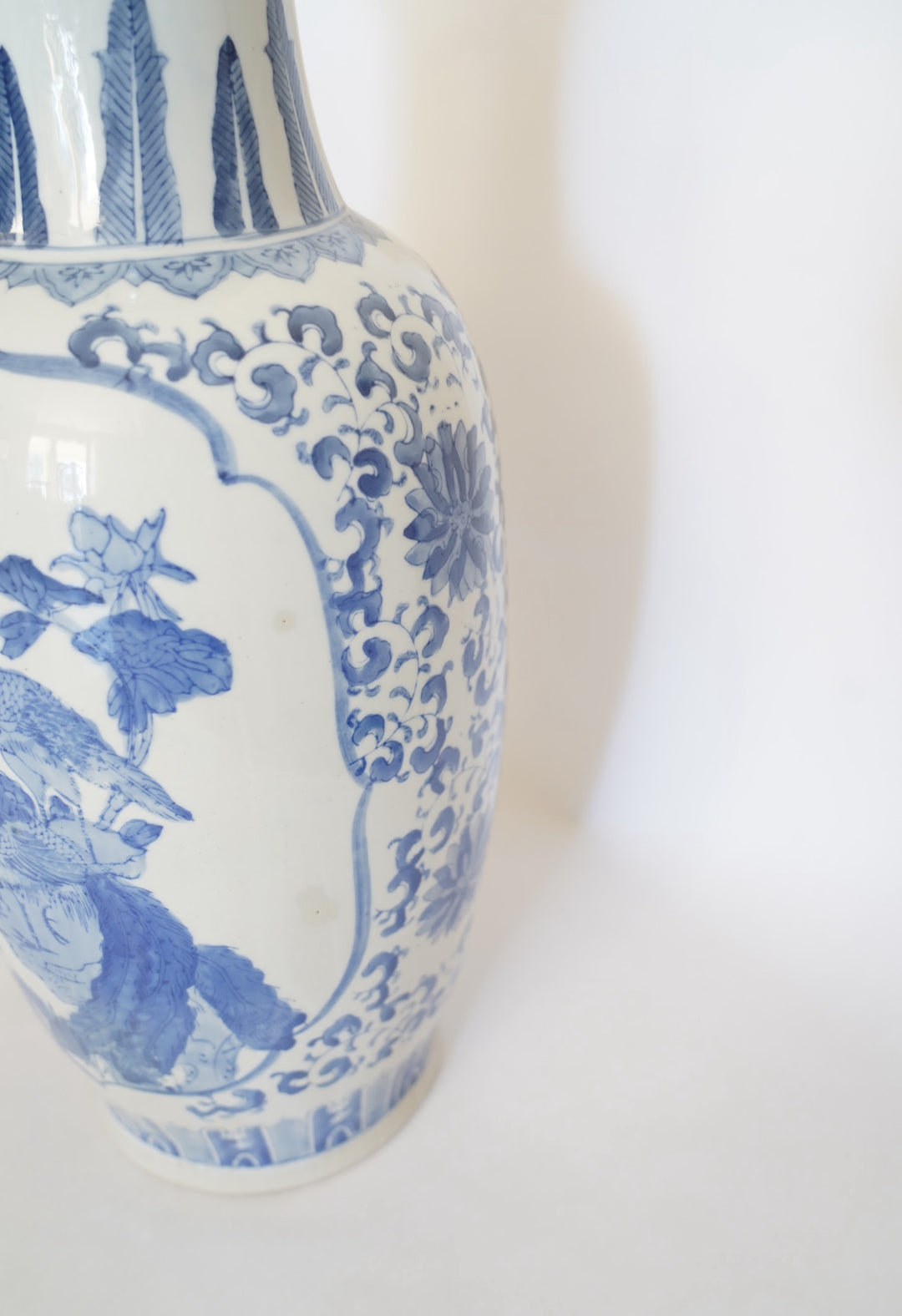 Blue and White Asian Style Vase