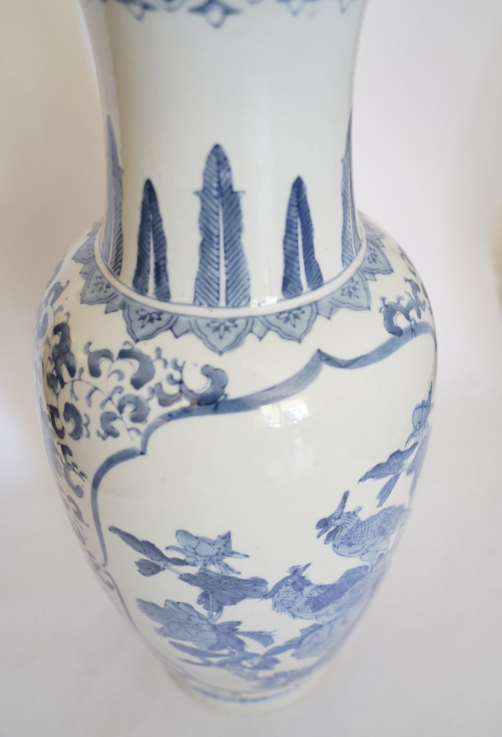 Blue and White Asian Style Vase