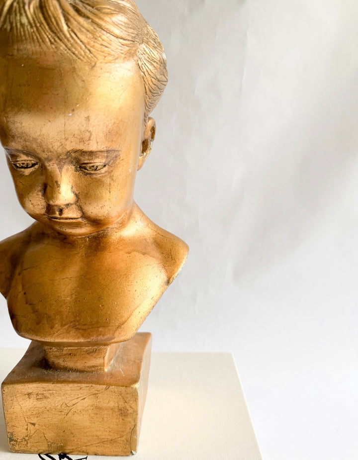 Vintage Gilded Child Bust