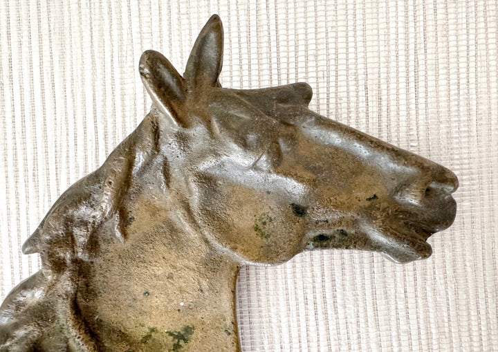 Brass horse head trinket dish