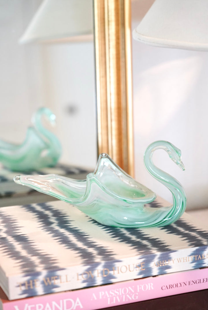 MCM HAND-BLOWN GLASS SWAN