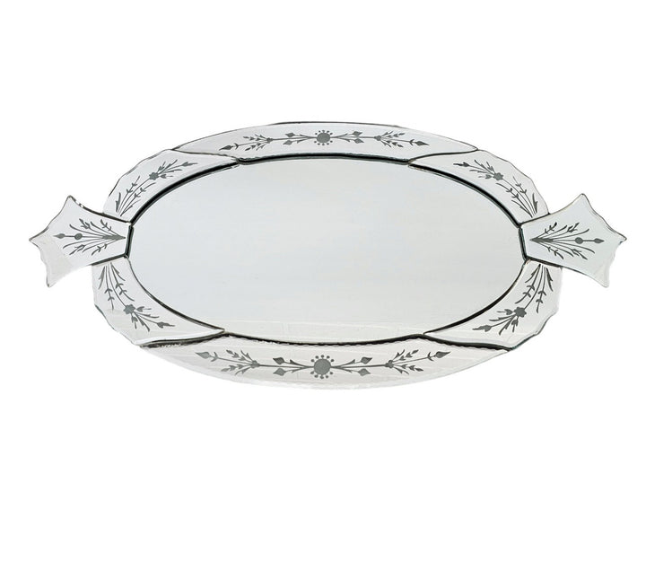 Vintage Venetian mirror glass tray