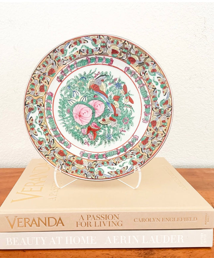 Vintage rose medallion plate