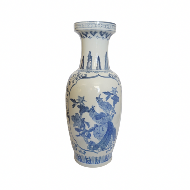 Blue and White Asian Style Vase