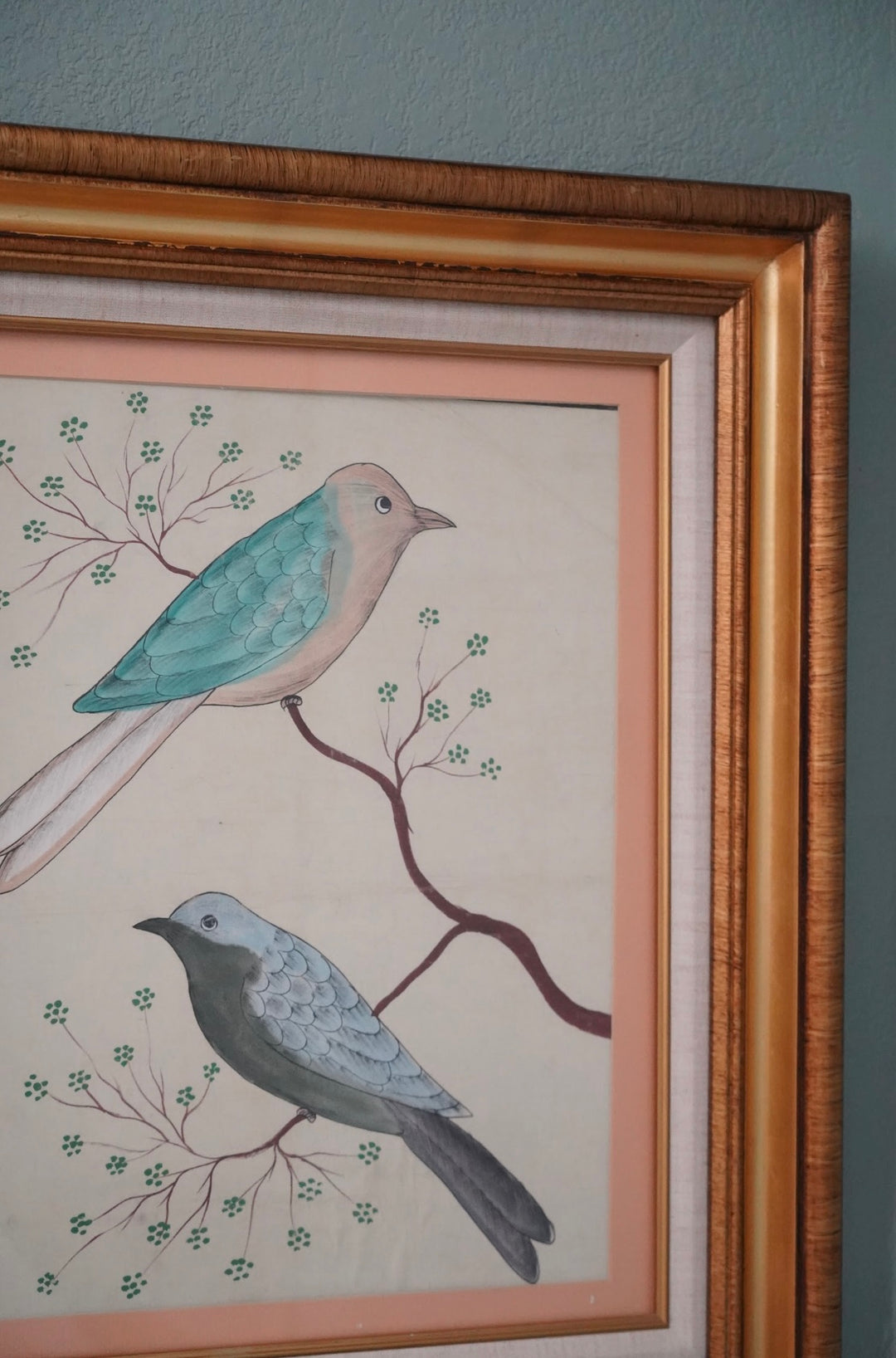 HAND PAINTED BIRD FOLK ART