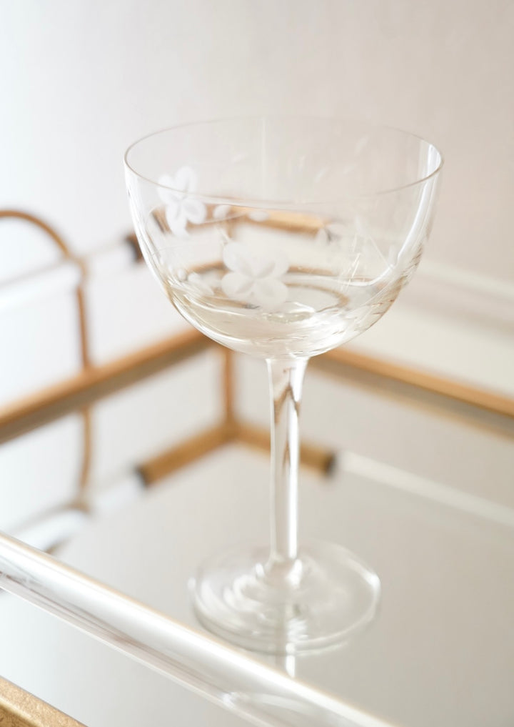 VINTAGE ETCHED STEMWARE