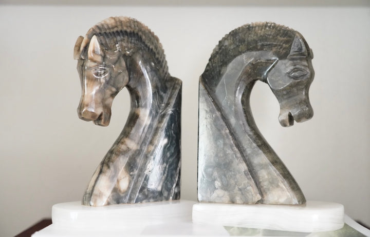 ART DECO MARBLE BOOKENDS