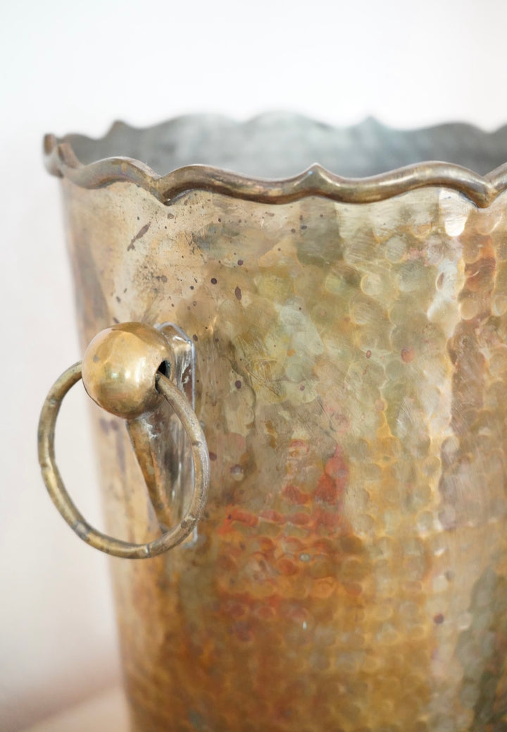 HAMMERED BRASS ICE BUCKET