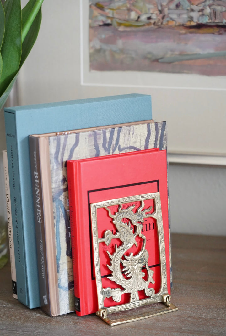 DRAGON BRASS BOOKENDS