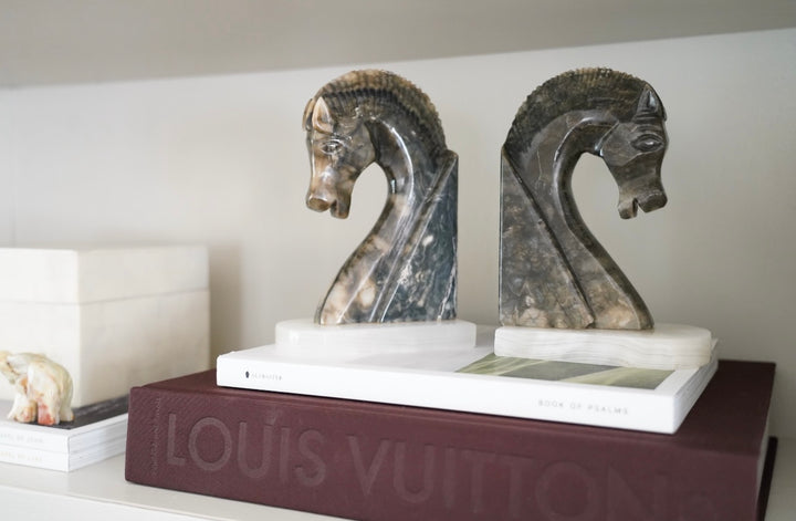 ART DECO MARBLE BOOKENDS