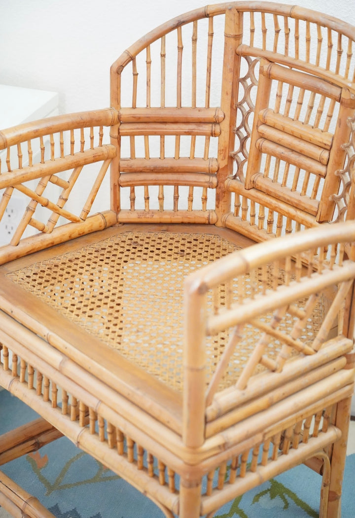 PAIR OF VINTAGE THOMASVILLE RATTAN CHAIRS