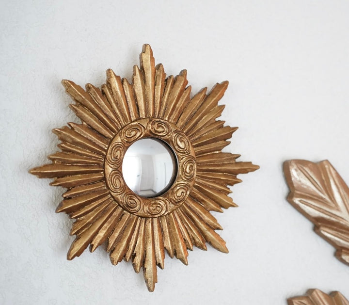 PAIR OF PETITE SUNBURST MIRRORS