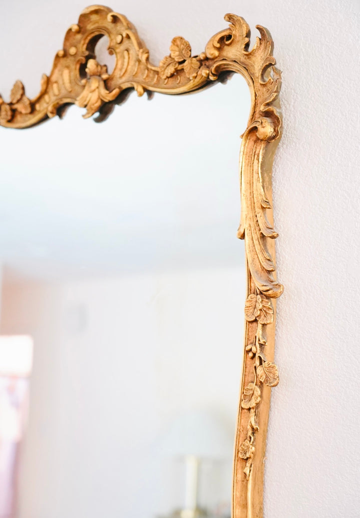 GILT LEAF ACCENT MIRROR