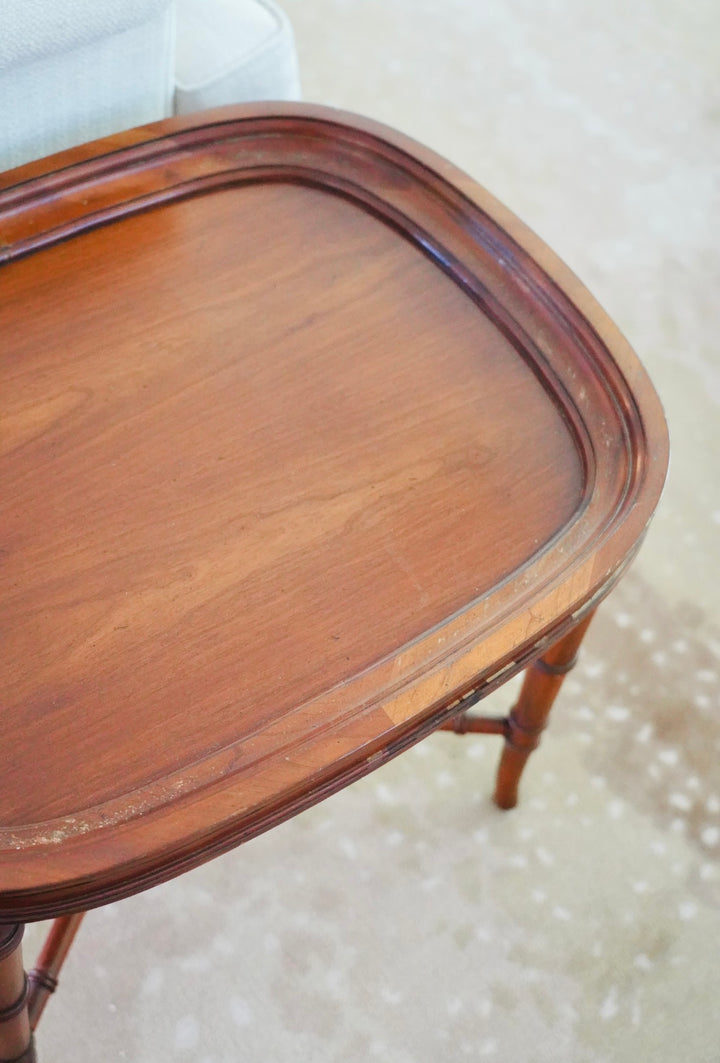 CHINOISERIE FAUX BAMBOO TRAY TABLE