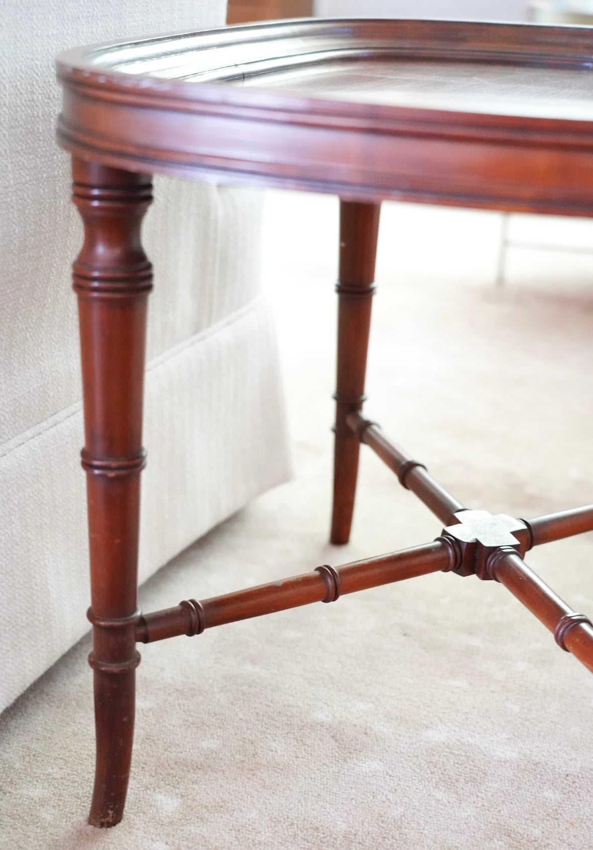 CHINOISERIE FAUX BAMBOO TRAY TABLE