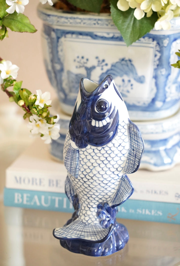 BLUE & WHITE KOI FISH