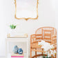 GILT LEAF ACCENT MIRROR