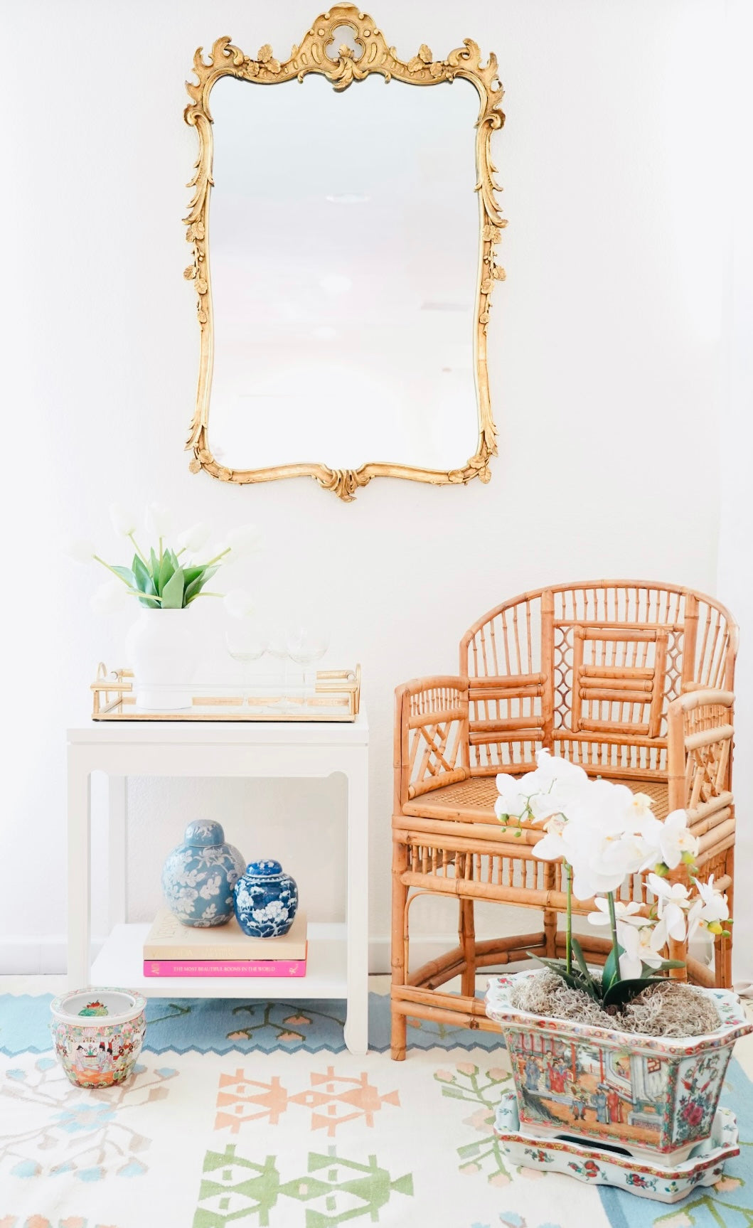 GILT LEAF ACCENT MIRROR