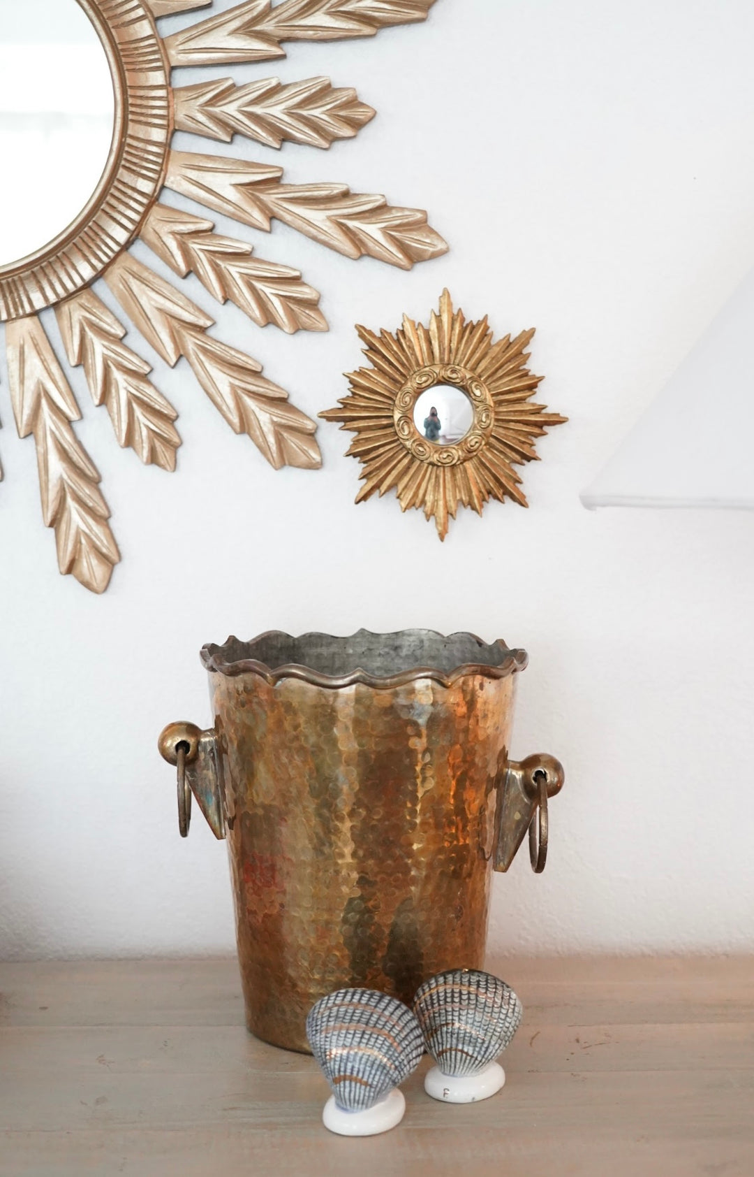 HAMMERED BRASS ICE BUCKET